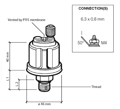 VDO Pressure sender 0-10 Bar